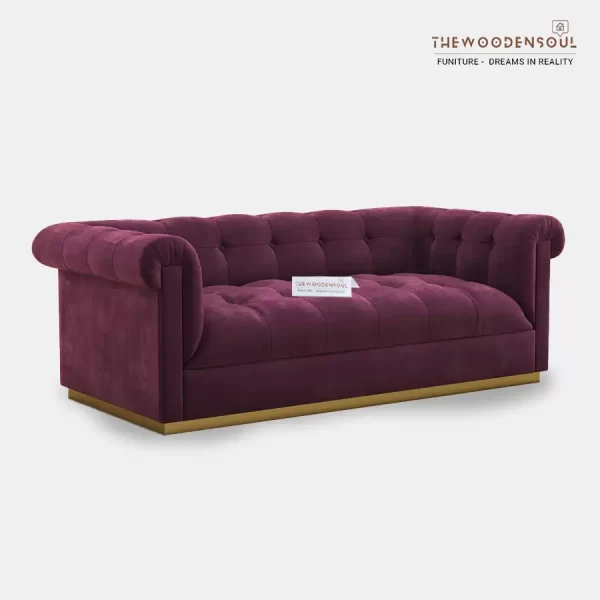 Morrison 3-Seater Velvet Fabric Sofa