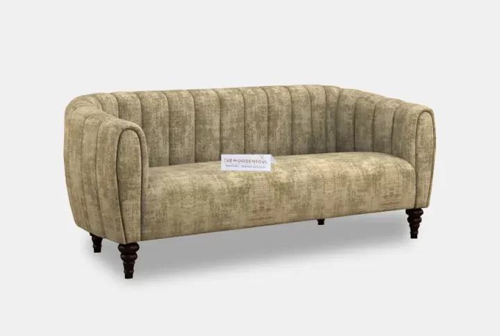 AMAYA THREE SEATER FABRIC SOFA (COTTON, PATCHY CREAM)