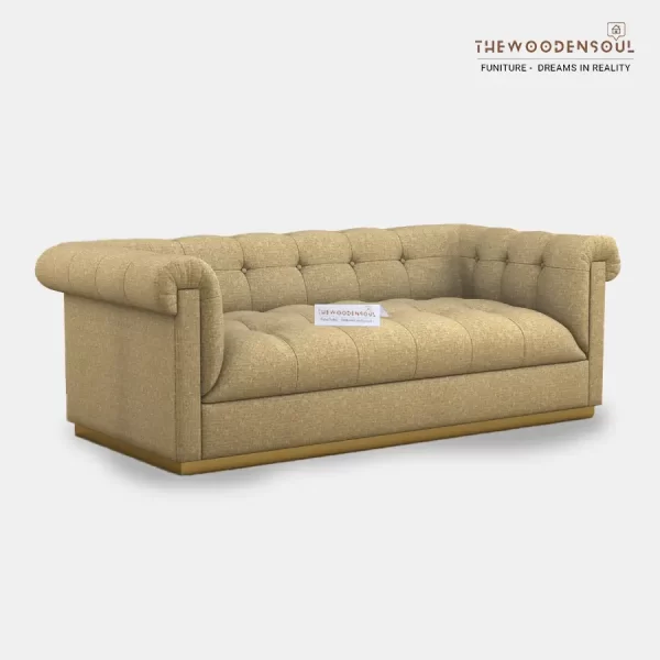 MORRISON 3 SEATER FABRIC SOFA (COTTON, FAUX CREAM)