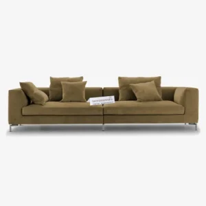 Elegant Savanna Beige Febric 3 Seater Sofa