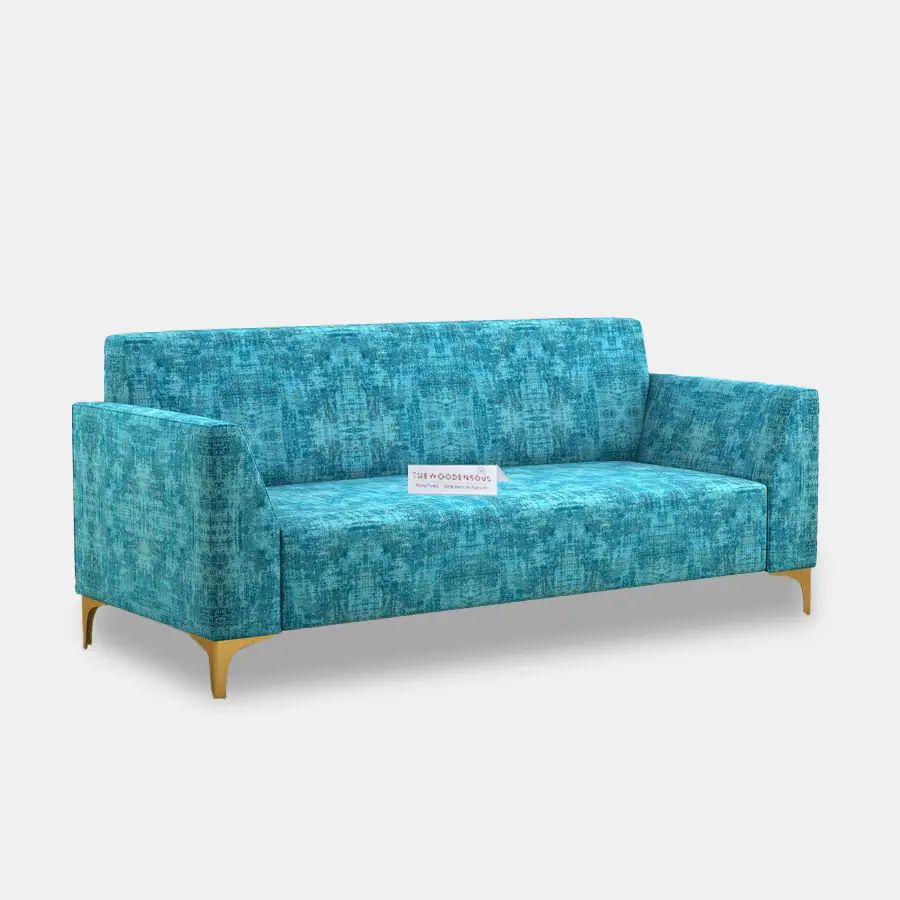 Nayobi 3 Seater Sofa (Cotton, Teal Blue) Nayobi 3 Seater Sofa (Cotton, Teal Blue)