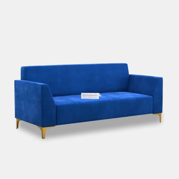 Royal Blue Velvet Nayobi 3-Seater Sofa