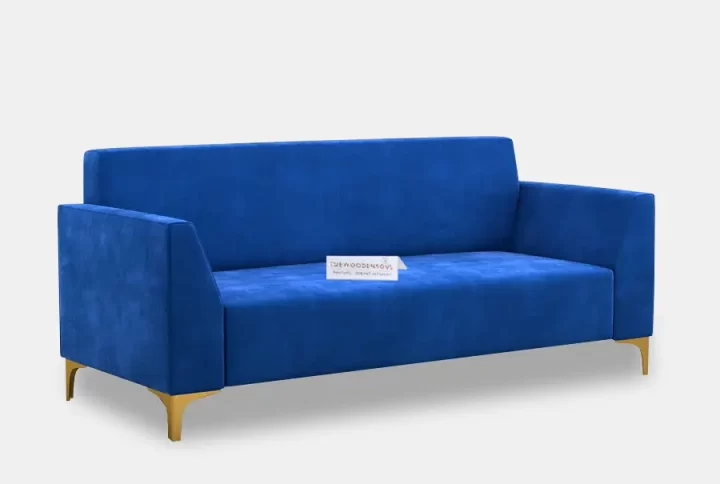Royal Blue Velvet Nayobi 3-Seater Sofa