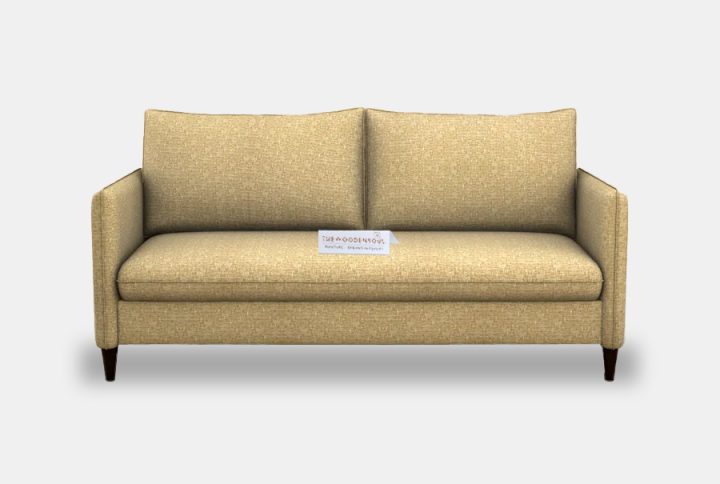 Citron 3-Seater Fabric Sofa in Cotton – Faux Cream