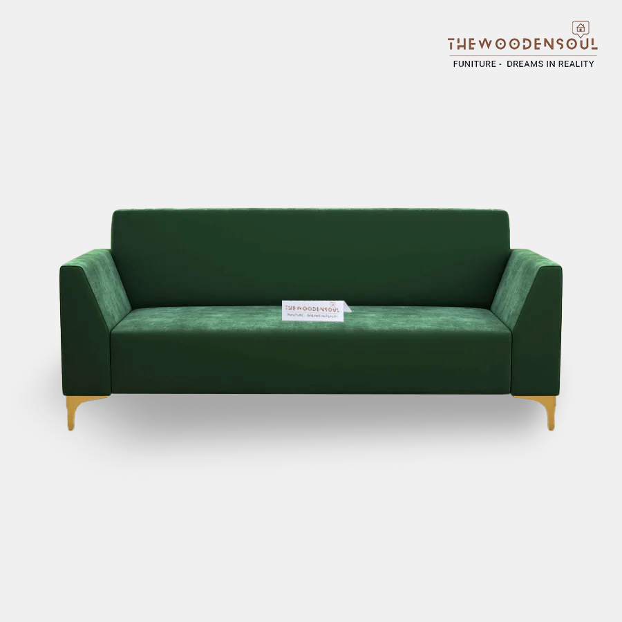 Luxurious Forest Green Velvet Loren 3 Seater Sofa