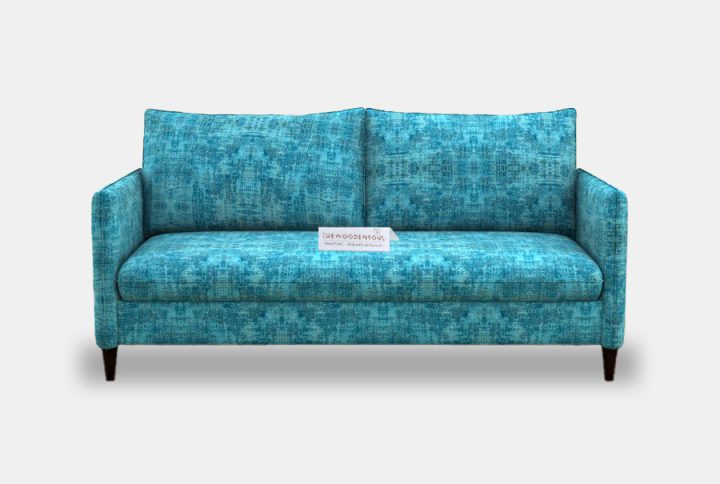 Citron 3-Seater Fabric Sofa in Cotton – Teal Blue