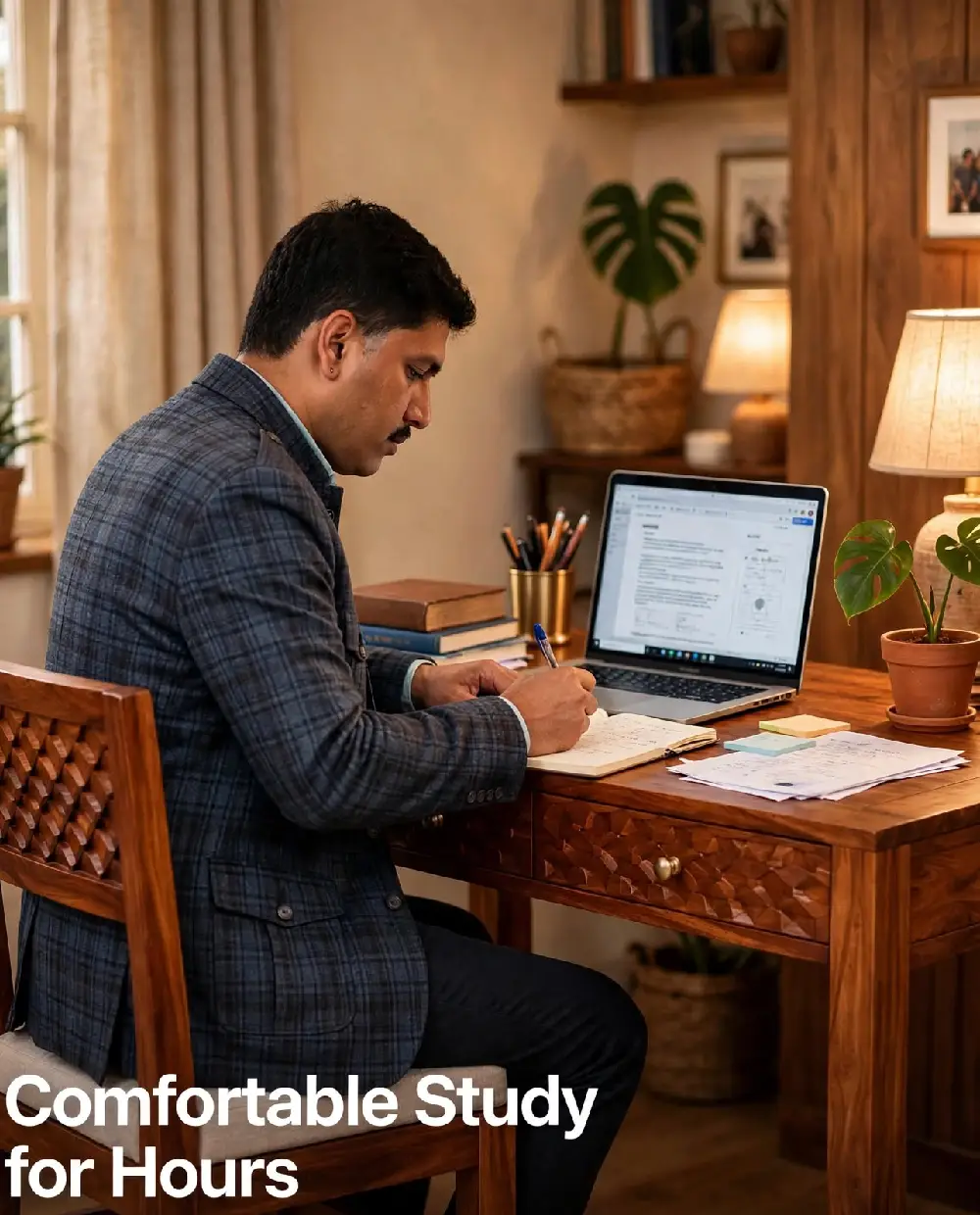 Sheesham Wood Writing Table” and “Scratch-Resistant” for search relevance