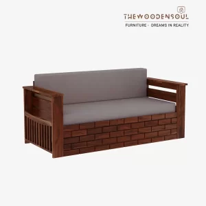 Premium Sheesham Wood Convertible Sofa Cum Bed