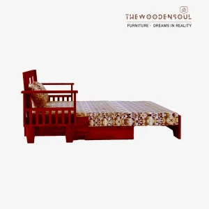 Sheesham Wood 3 Seater Sofa Cum Bed
