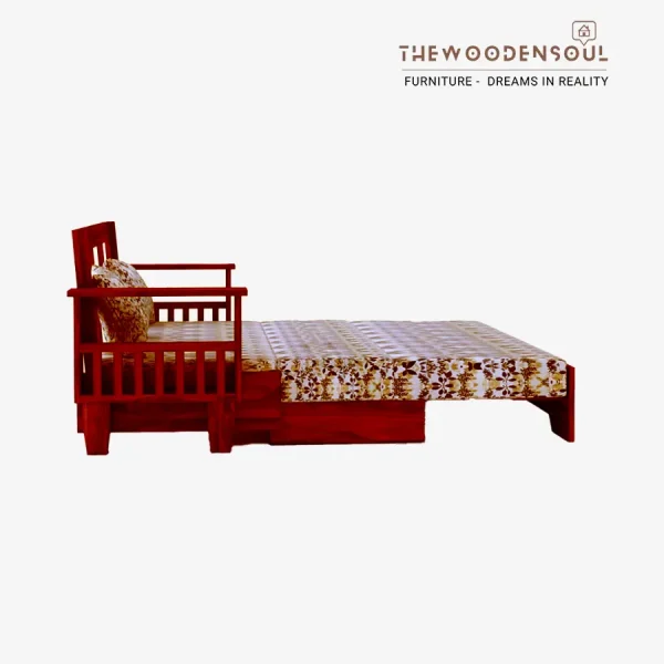 Sheesham Wood 3 Seater Sofa Cum Bed