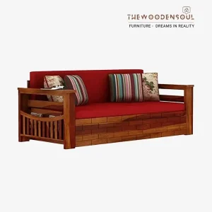 Sheesham Wood Convertible Sofa Cum Bed