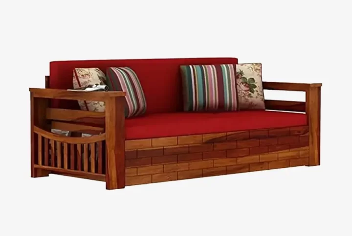 Sheesham Wood Convertible Sofa Cum Bed