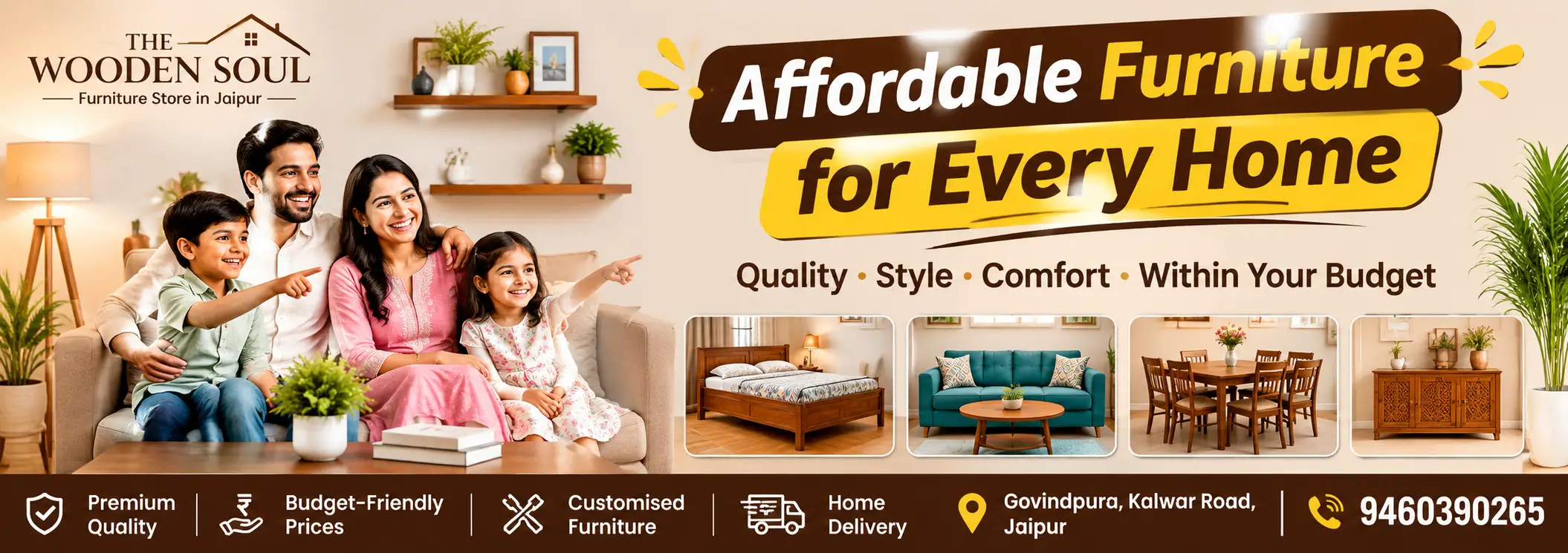 Affordable wooden furniture for every family by The Wooden Soul Jaipur