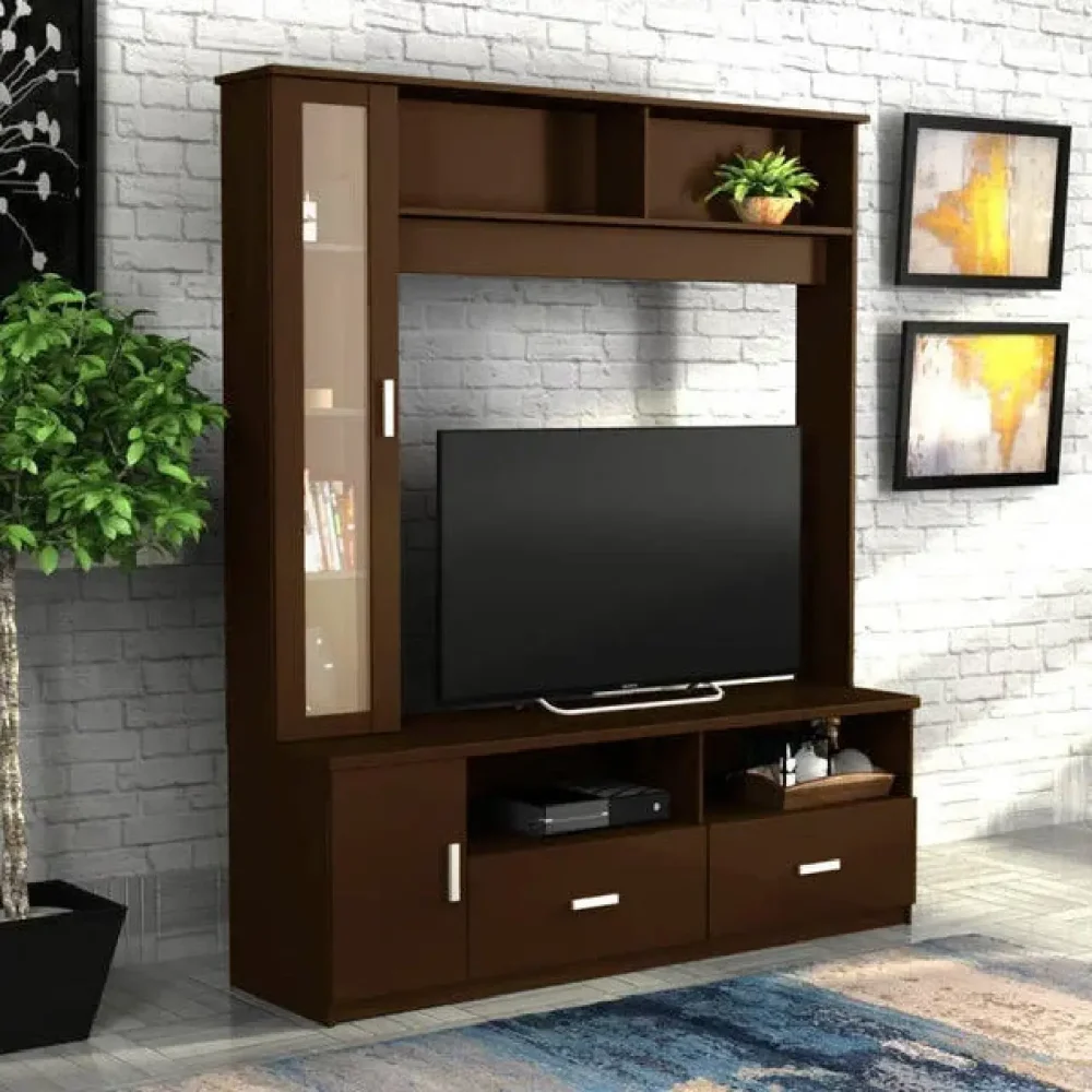 Modern Wooden TV Unit with Storage