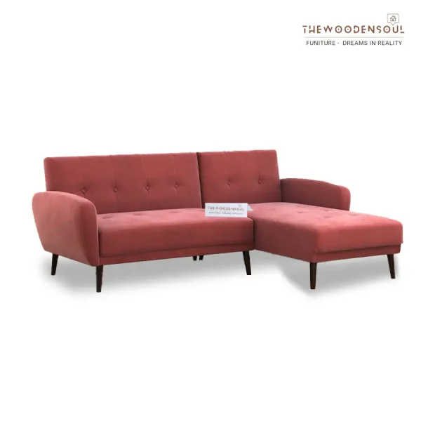 daisy l shape sofa pink velvet1 2