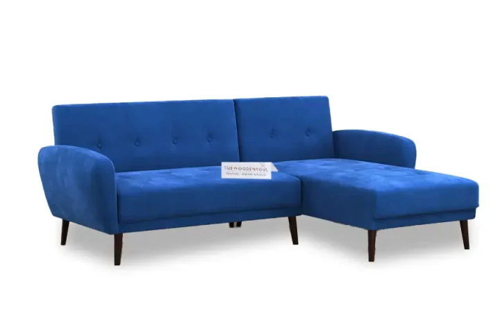 Daisy L Shape Sofa in Royal Blue Velvet