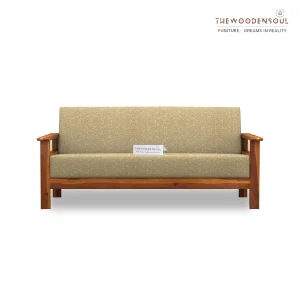 Edwin 3+1+1 Wooden Sofa Set in Honey Finish