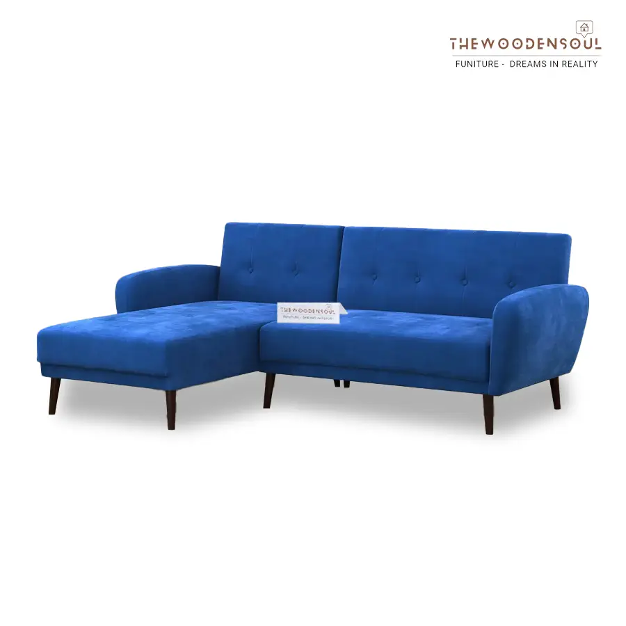 Daisy L Shape Sofa – Royal Blue Velvet Daisy L Shape Sofa – Royal Blue Velvet
