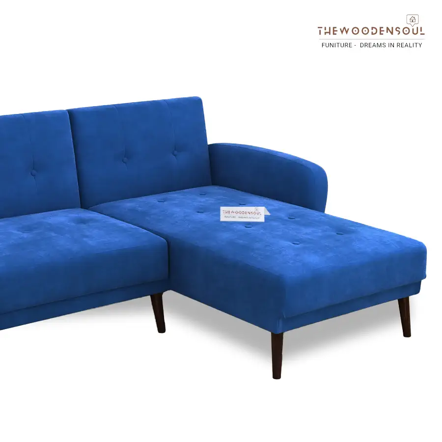 Daisy L Shape Sofa – Royal Blue Velvet Daisy L Shape Sofa – Royal Blue Velvet