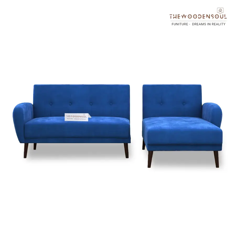 Daisy L Shape Sofa – Royal Blue Velvet Daisy L Shape Sofa – Royal Blue Velvet